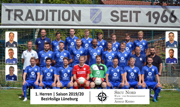 Mannschaftsbild der 1. Herren der aktuellen Saison.